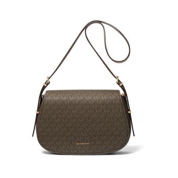 Geanta crossbody cu model monograma