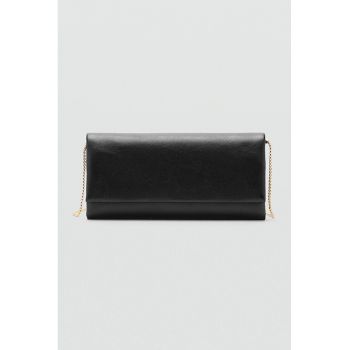 Geanta crossbody de piele ecologica - Negru