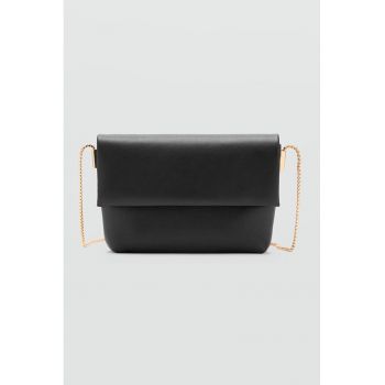 Geanta crossbody de piele ecologica - Negru