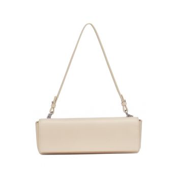 Geanta crossbody din piele - Bej deschis