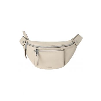 Geanta crossbody din piele cu bareta ajustabila - Bej deschis