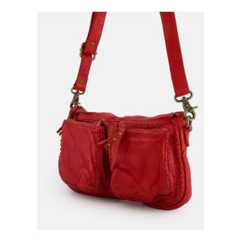 Geanta crossbody din piele cu multiple buzunare