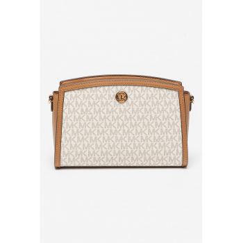 Geanta crossbody din piele ecologica cu imprimeu logo Chantal - Maro scortisoara