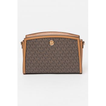 Geanta crossbody din piele ecologica cu imprimeu logo Chantal - Maro