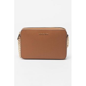 Geanta crossbody din piele saffiano Jet Set - Maro