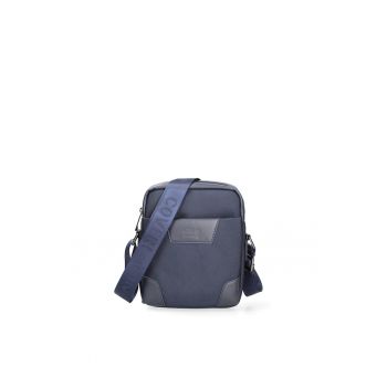Geanta crossbody dreptunghiulara cu bareta ajustabila - Albastru