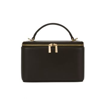 Geanta crossbody mica din piele - Maro cognac