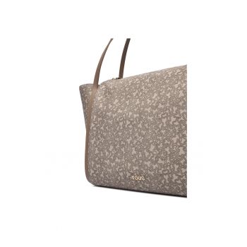 Geanta dama  Kaos Mini Lines - culoare taupe - din piele ecologica