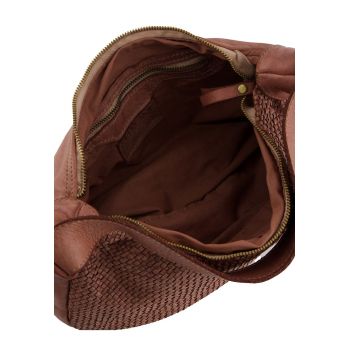 Geanta dama  piele naturala roz pudrat 36x9x23cm curea reglabila aurii