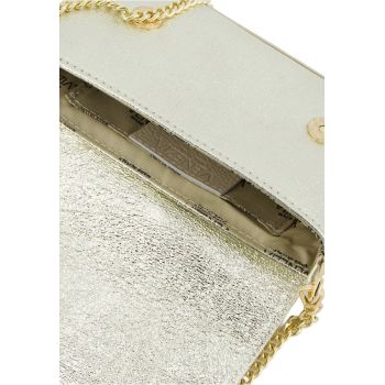 Geanta de umar  piele naturala auriu 21x12x3 cm curea detasabila