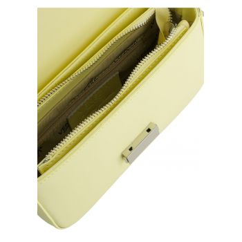 Geanta de umar  piele naturala galben 21x14x5cm curea detasabila