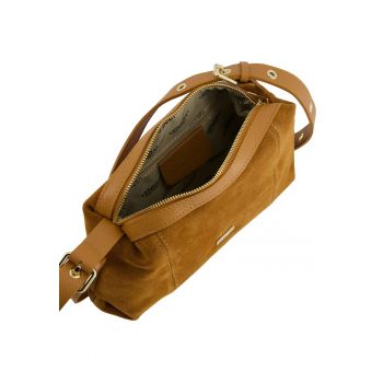Geanta de umar  piele naturala maro 31x19x8 -5 cm