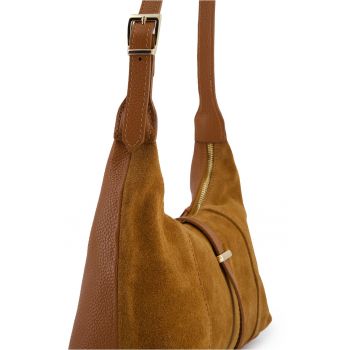 Geanta din piele naturala tip hobo