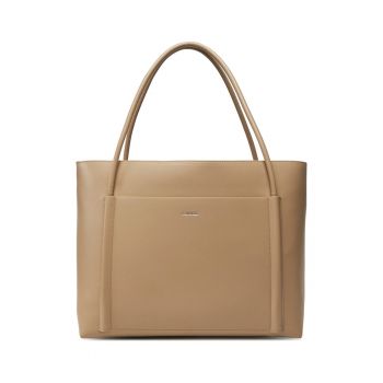 Geanta shopper din piele ecologica - Bej