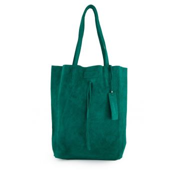 Geanta shopper din piele intoarsa