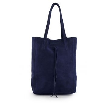 Geanta shopper din piele intoarsa