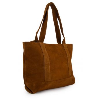 Geanta shopper din piele intoarsa