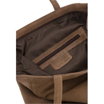 Geanta shopper din piele intoarsa
