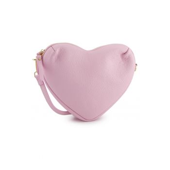 Geanta umar  inima roz pudrat piele naturala 22x25x6cm
