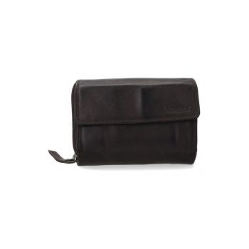 Portofel dama  piele naturala maro 14x11cm