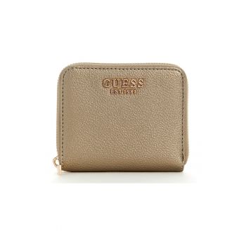 Portofel din piele ecologica cu fermoar Laurel II - Maro camel