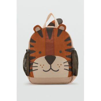 Rucsac cu eticheta pentru nume pe spate - Caramel