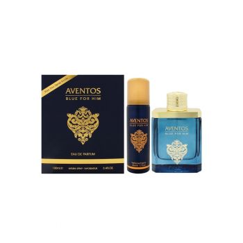 Aventos Blue - Apa de Parfum - Barbati - 100 ml + Deodorant spray - 50 ml