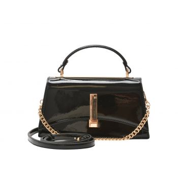 Geanta ALDO neagra, ARRABELLA 001, din piele ecologica lacuita