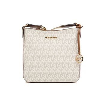 Geanta crossbody cu imprimeu cu monograma - 21x21x7cm