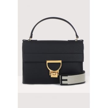 Geanta crossbody de piele Arlettis ND8 - Negru