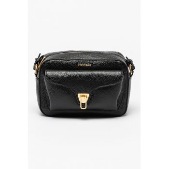 Geanta crossbody de piele Beat Soft - Negru