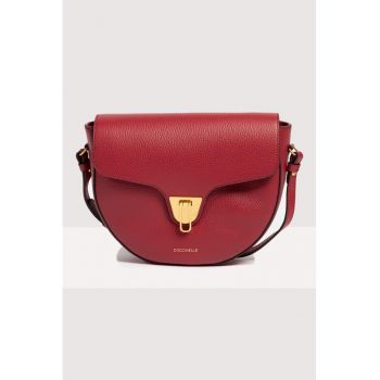 Geanta crossbody de piele Beat - Visiniu