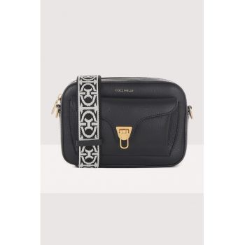 Geanta crossbody de piele cu barera detasabila Beat Soft - Auriu/Negru