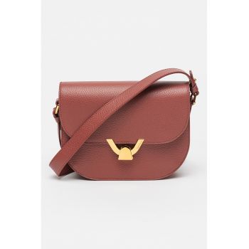 Geanta crossbody de piele cu bareta ajustabila Dew - Rosu