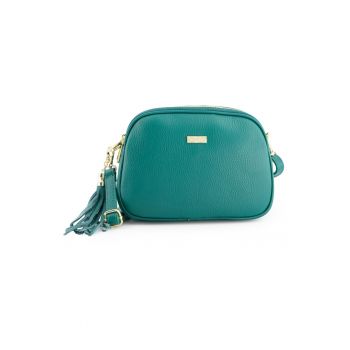 Geanta crossbody din piele cu 3 compartimente