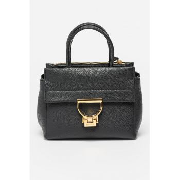 Geanta crossbody din piele cu bretele detasabila Arlettis - Negru