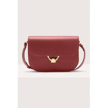 Geanta crossbody din piele Dew - Maro inchis