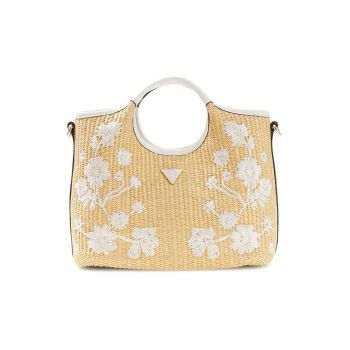 Geanta cu model impletit si broderie florala Kirsten Mini