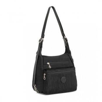 Geanta dama Gianna GT1786, material textil, Negru