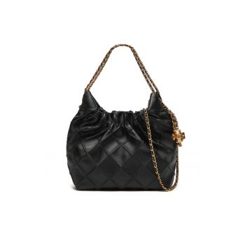 Geanta dama  Mini Fleming - piele naturala - neagra - dimensiuni mici