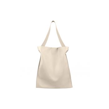Geanta de piele ecologica cu bareta de umar 604751 - Bej deschis