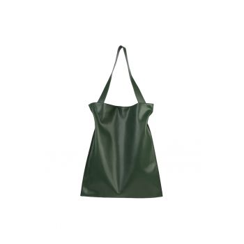 Geanta de piele ecologica cu bareta de umar 604751 - Verde englez
