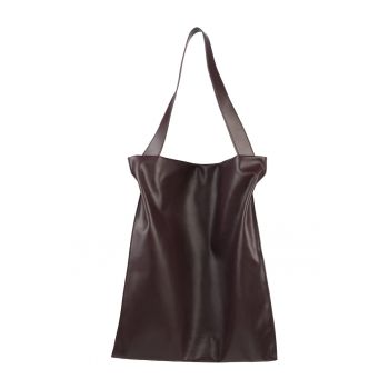 Geanta de piele ecologica cu bareta de umar 604751 - Violet
