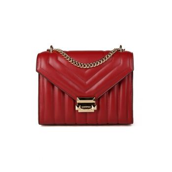 Geanta de umar din piele - cu design matlasat Whitney - 24x18x9 cm