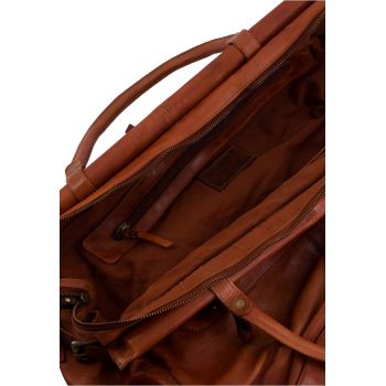 Geanta duffle din piele cu bareta detasabila