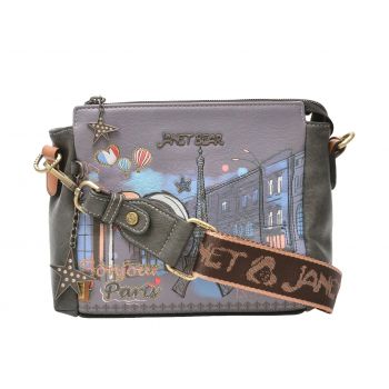 Geanta JANET DENESE multicolor, J053, din piele ecologica