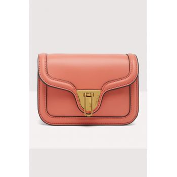 Geanta mica crossbody de piele Marvin - Portocaliu persan