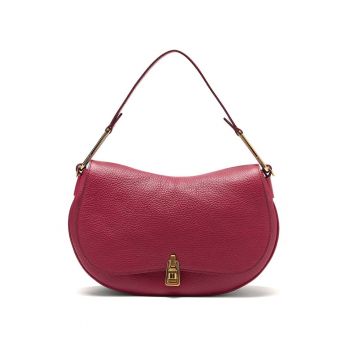 Geanta saddle din piele cu aspect granulat Magie Soft - 25x18x10cm