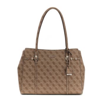 Geanta shopper cu model monograma Leona - Caramel