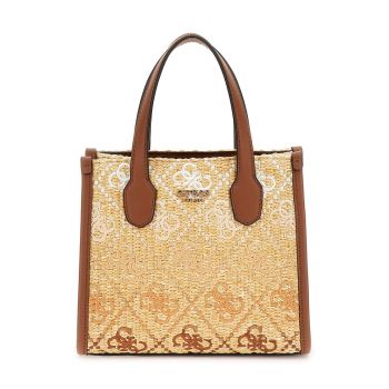 Geanta shopper Silvana - Auriu/Maro cognac